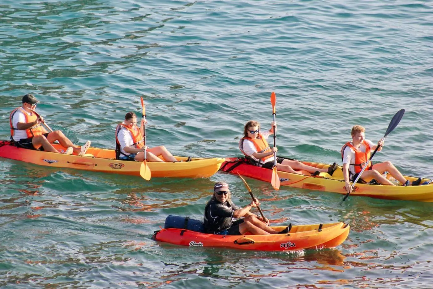 Group kayaking and snorkeling excursion in Playa Blanca, Lanzarote