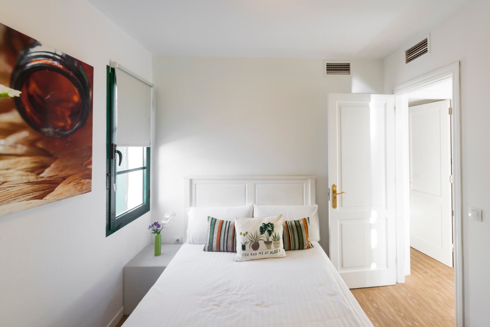 Twin private bedroom for surf camp in Playa Blanca